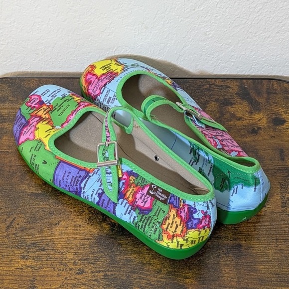 Chocolaticas Bon Voyage Womens Mary Jane Flat Size 5.5-6/36 Hot Chocolate Design - Picture 5 of 12